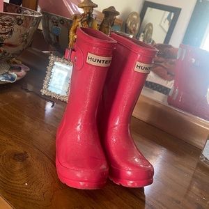 Hot Pink Sparkly Hunter Rain Boots